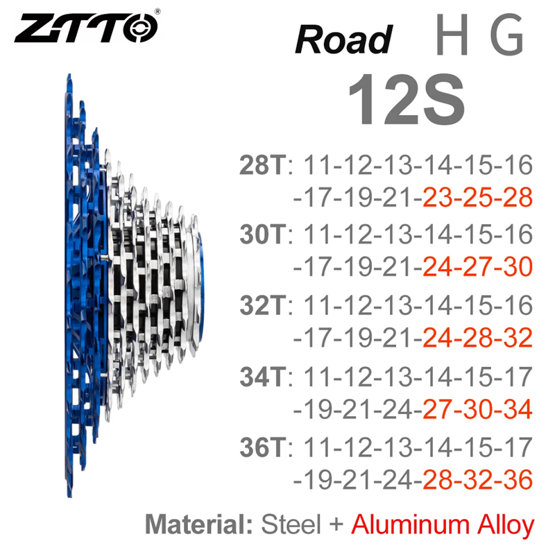 Cassette 11 Speed - ZTTO Ultralight Road Bike HG Cassette