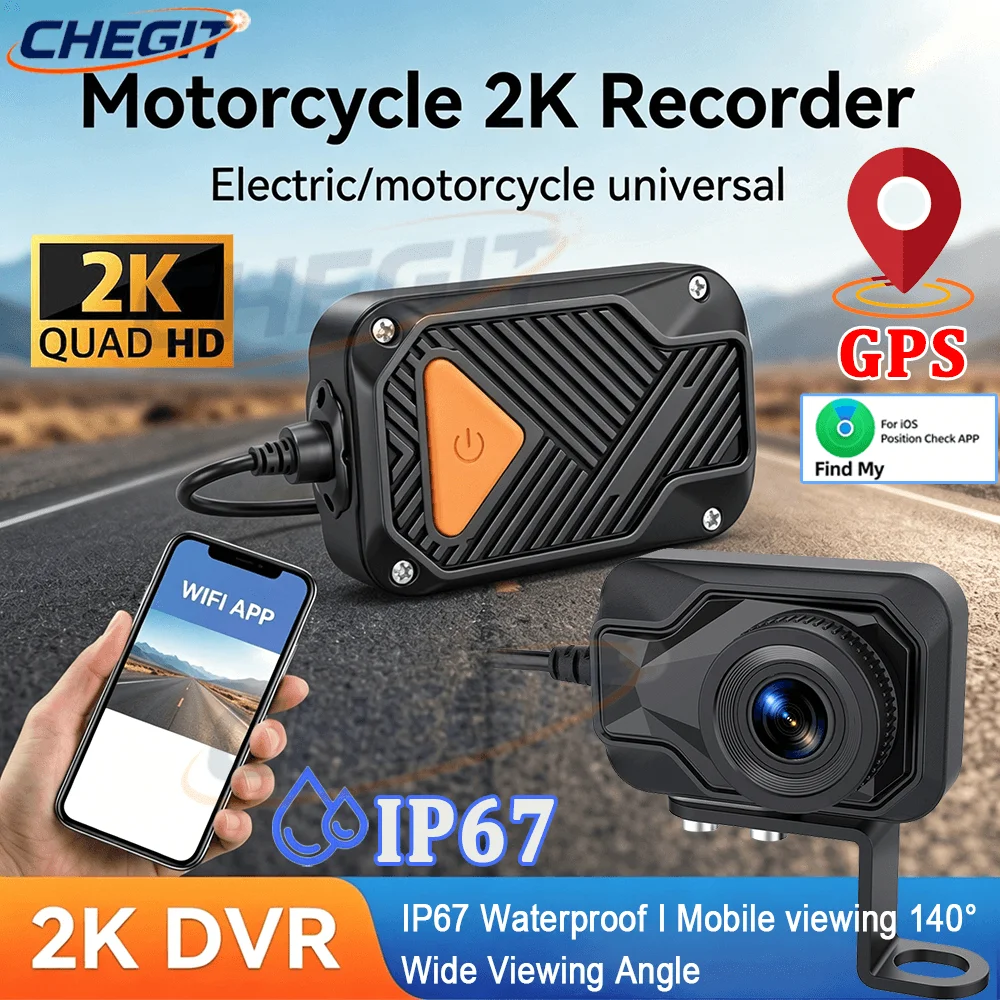 Motorcycle DVR 2K HD WiFi & AP - Mountain Biking App 评论和价格