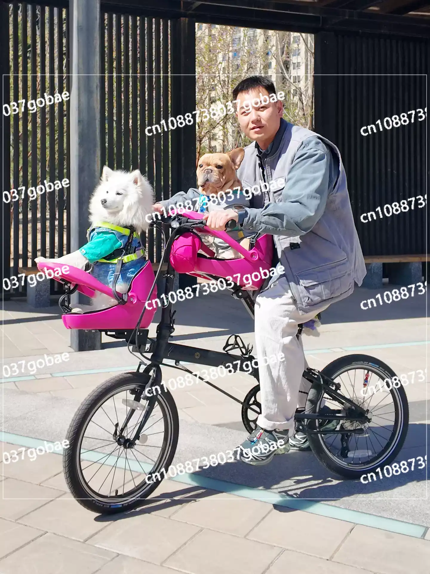 Suitable for folding bicycles, - Mountain Biking With Dog 评论和价格